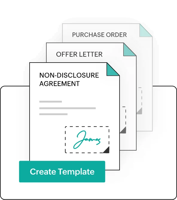 Zoho Sign — reusable templates for recurring documents