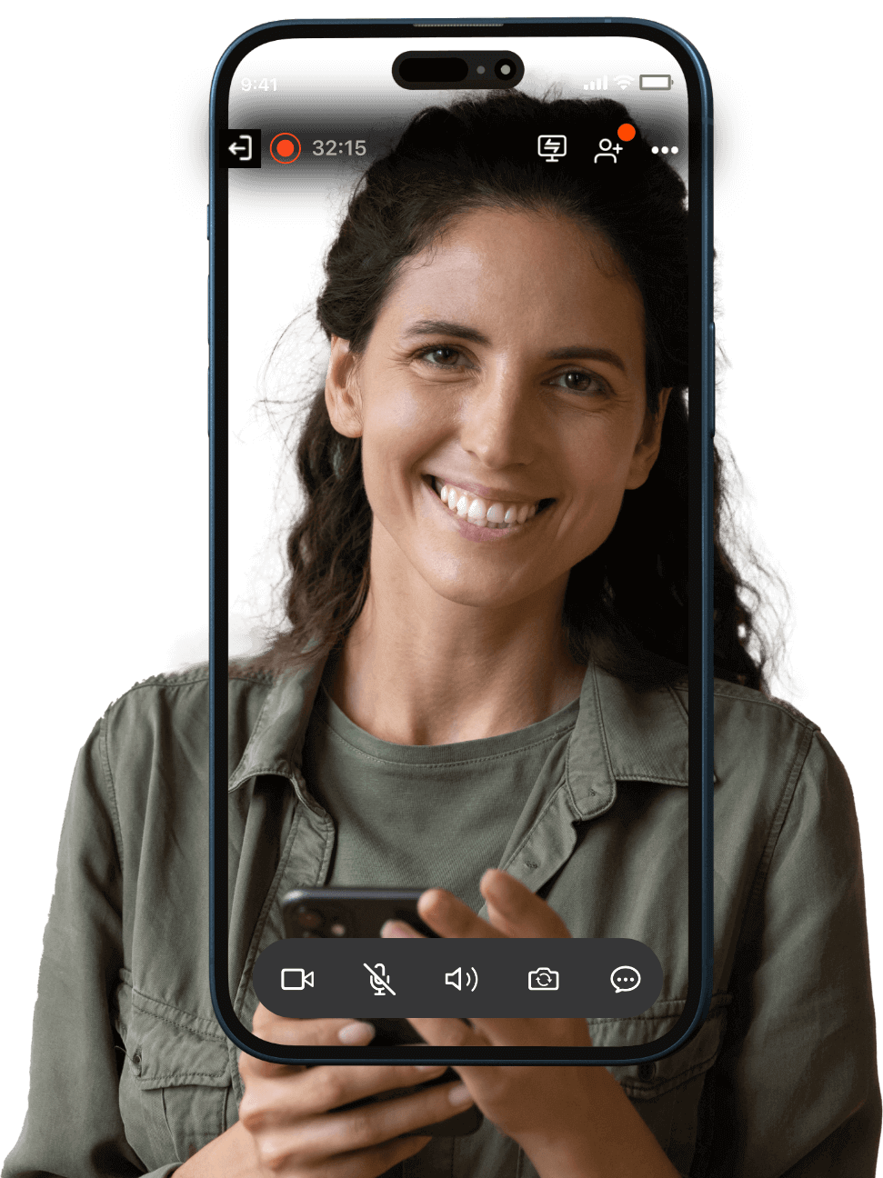 Zoho Meeting — a meeting running on mobile
